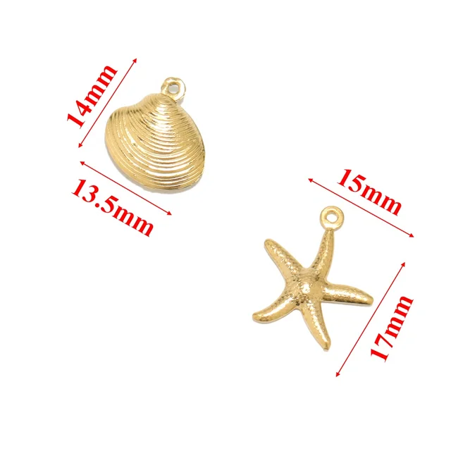 Star and Shell Charm - 1 Piece