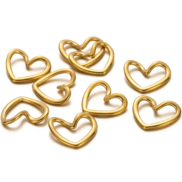 Hollow Heart Charm - 1 Piece