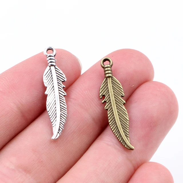 Feather Charm 27*7mm - 1 Piece
