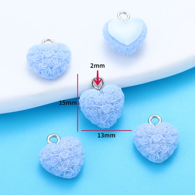 Heart Resin Charm 15*13mm - 1 Piece