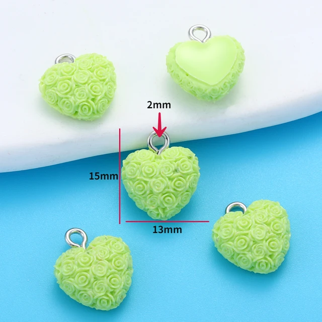 Heart Resin Charm 15*13mm - 1 Piece