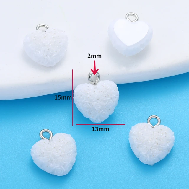 Heart Resin Charm 15*13mm - 1 Piece