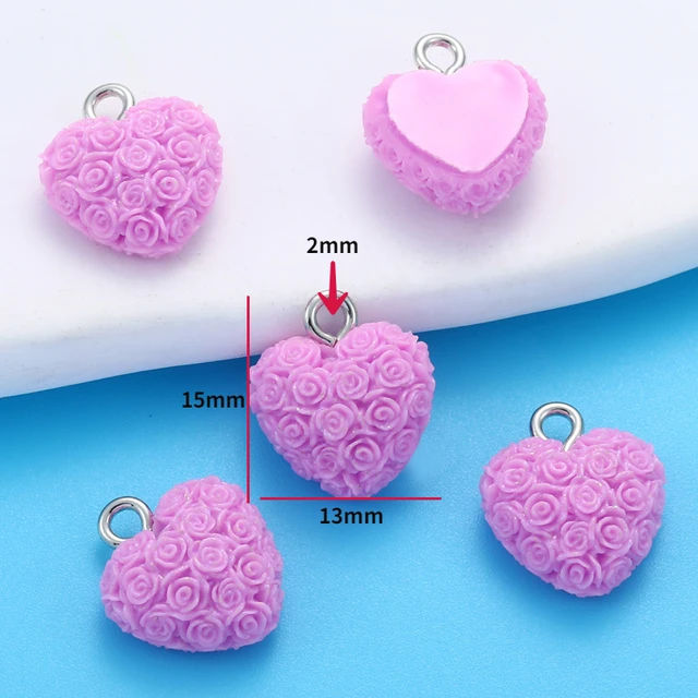 Heart Resin Charm 15*13mm - 1 Piece