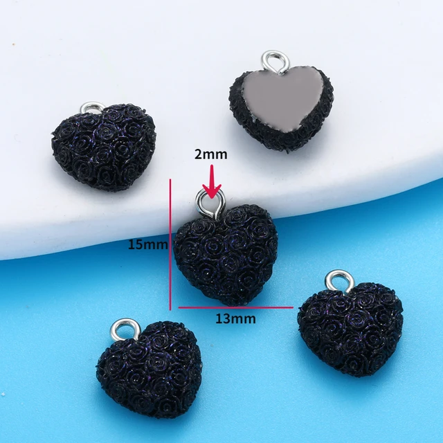 Heart Resin Charm 15*13mm - 1 Piece