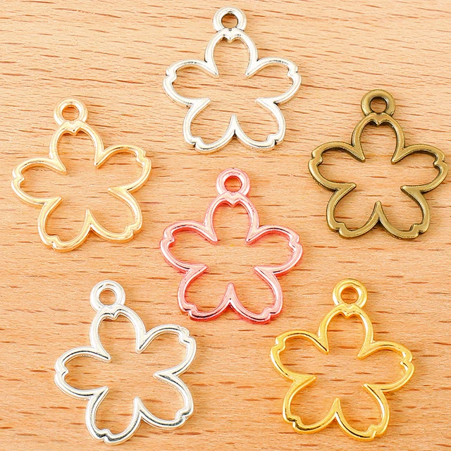 5 Petal Flower Charm 17*15mm - 1 Piece