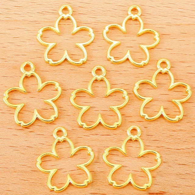 5 Petal Flower Charm 17*15mm - 1 Piece