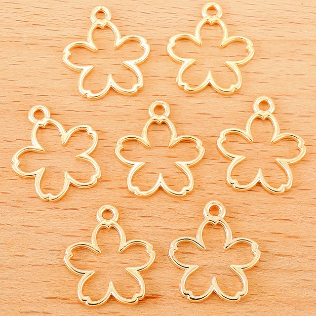 5 Petal Flower Charm 17*15mm - 1 Piece