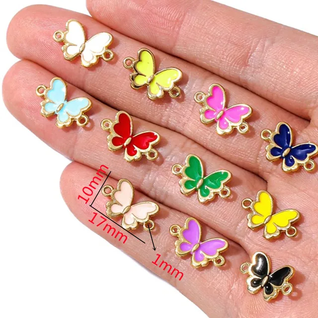 Butterfly Enamel Charm 17*10mm - 1 Piece