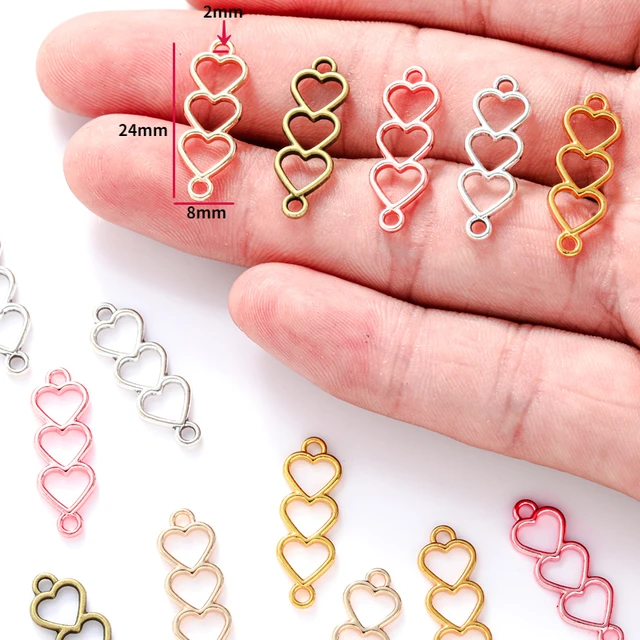 Tri-Heart Charm - 1 Piece