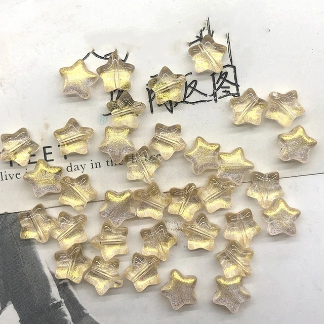 Star Bead - Clear Gold 8*8mm - 1 Piece