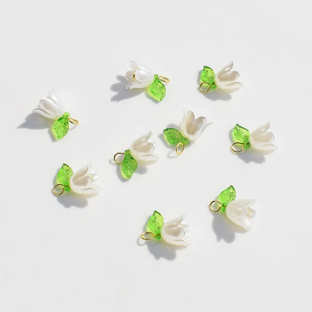 Pearly Bell Orchid Bead 11*14mm - 1 Piece