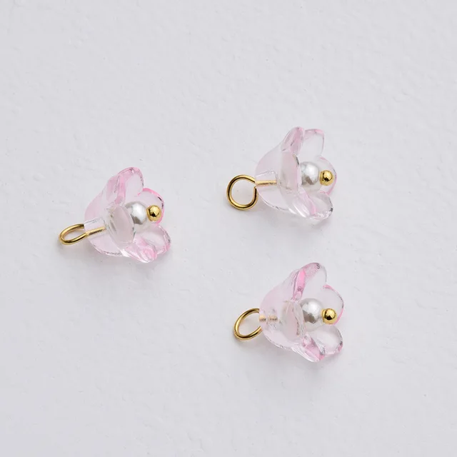 Glass Bell Orchid Bead 12*13mm - 1 Piece