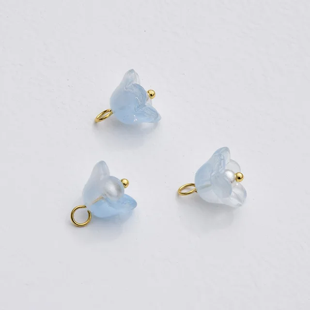 Glass Bell Orchid Bead 12*13mm - 1 Piece