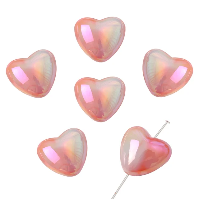 Acrylic Heart Bead - 1 Piece