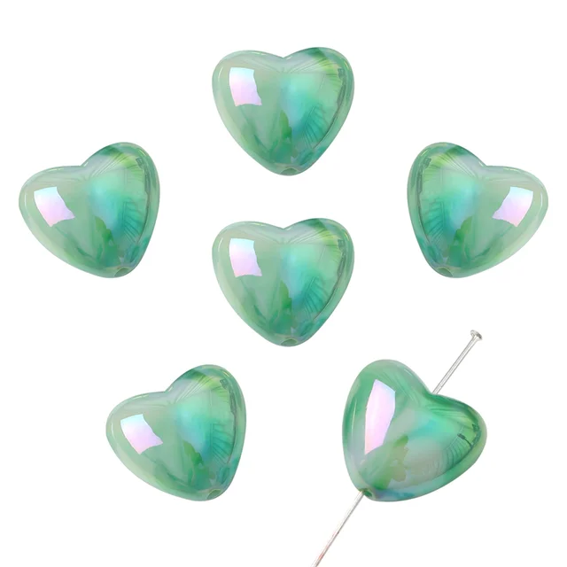 Acrylic Heart Bead - 1 Piece