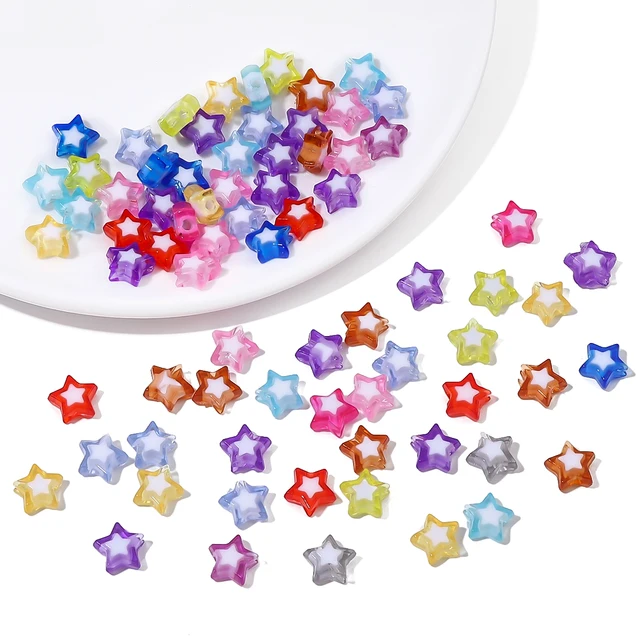Acrylic Star Bead - 10 Pieces