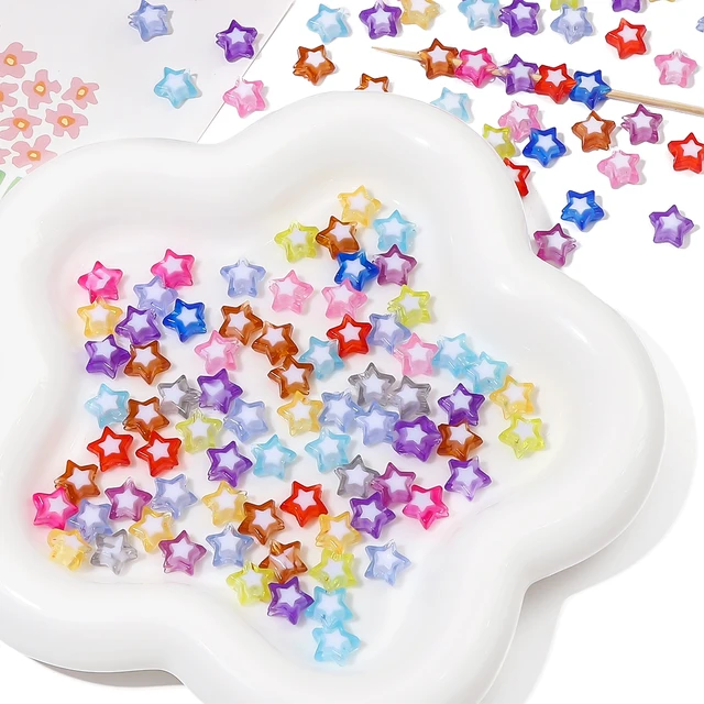 Acrylic Star Bead - 10 Pieces