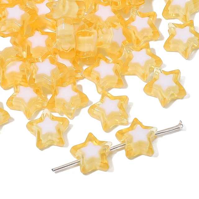 Acrylic Star Bead - 10 Pieces