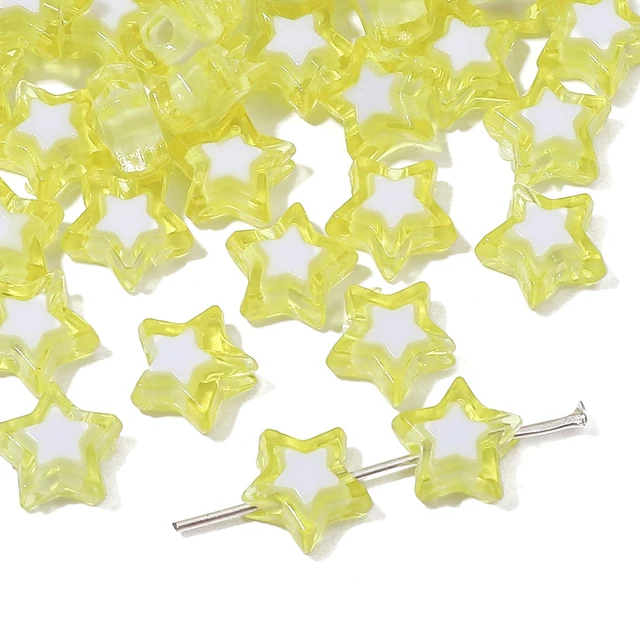 Acrylic Star Bead - 10 Pieces