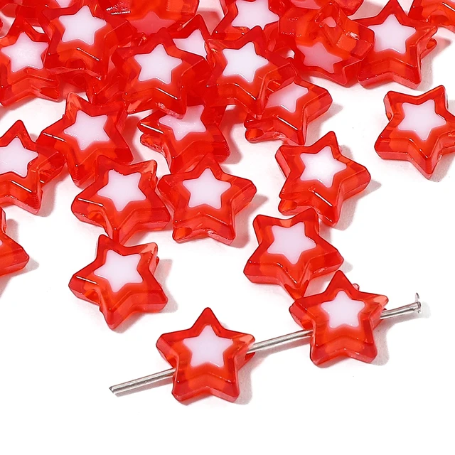 Acrylic Star Bead - 10 Pieces
