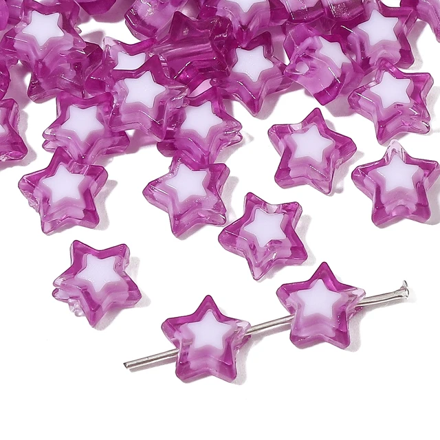 Acrylic Star Bead - 10 Pieces