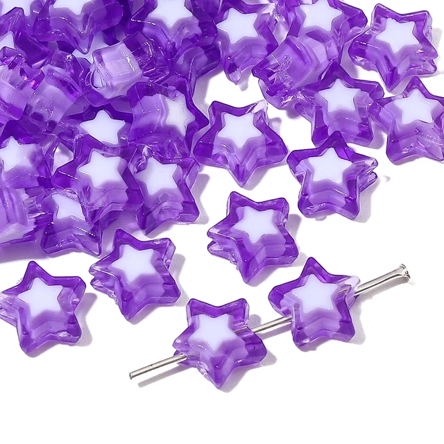 Acrylic Star Bead - 10 Pieces