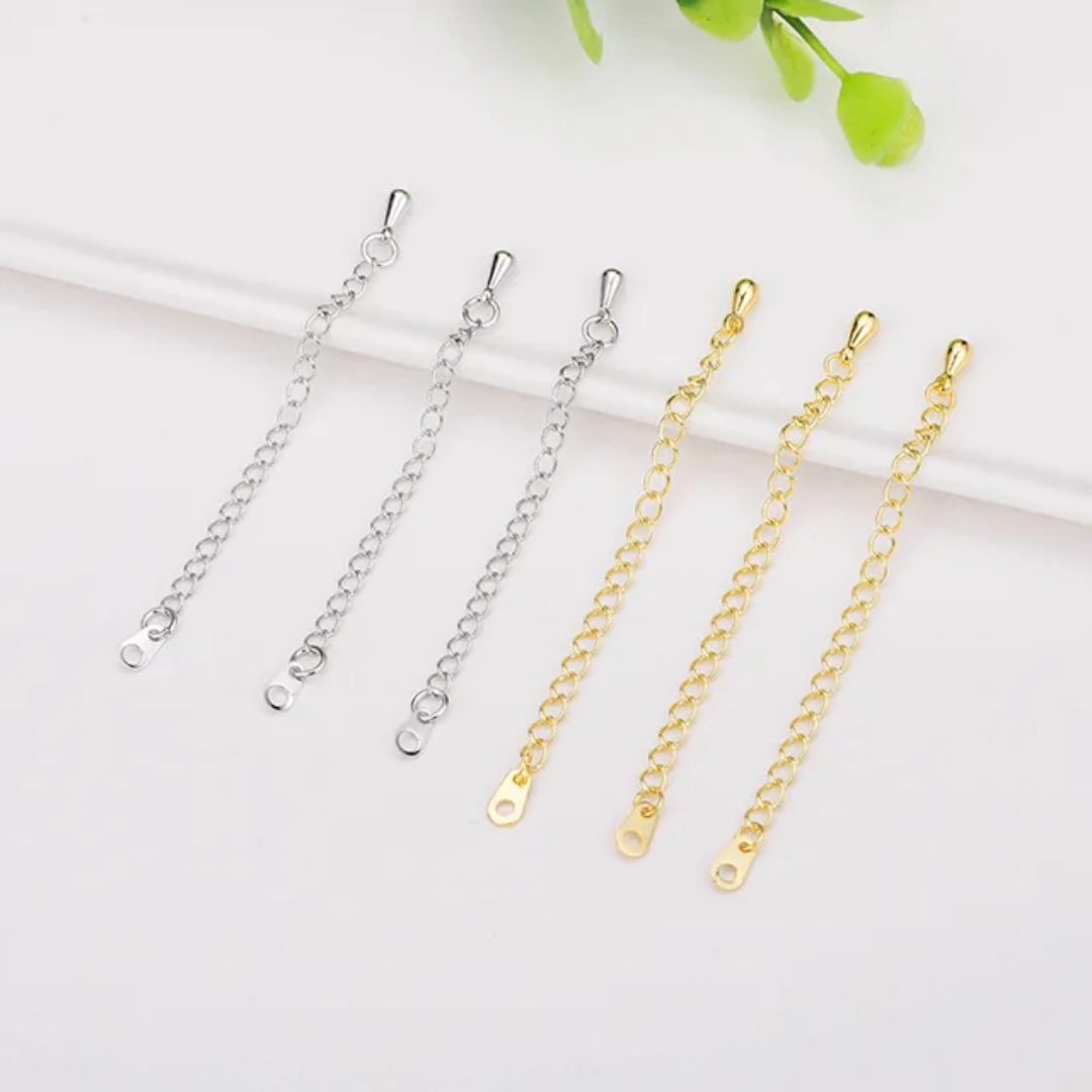14k Gold/Rhodium Plated Extension Chain - 1 Piece