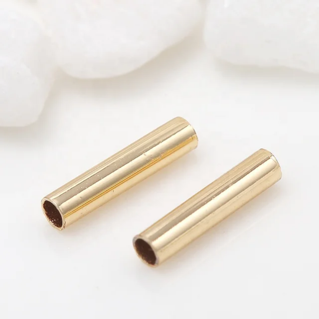 14K Gold Plated Straight Tube - 1 Piece