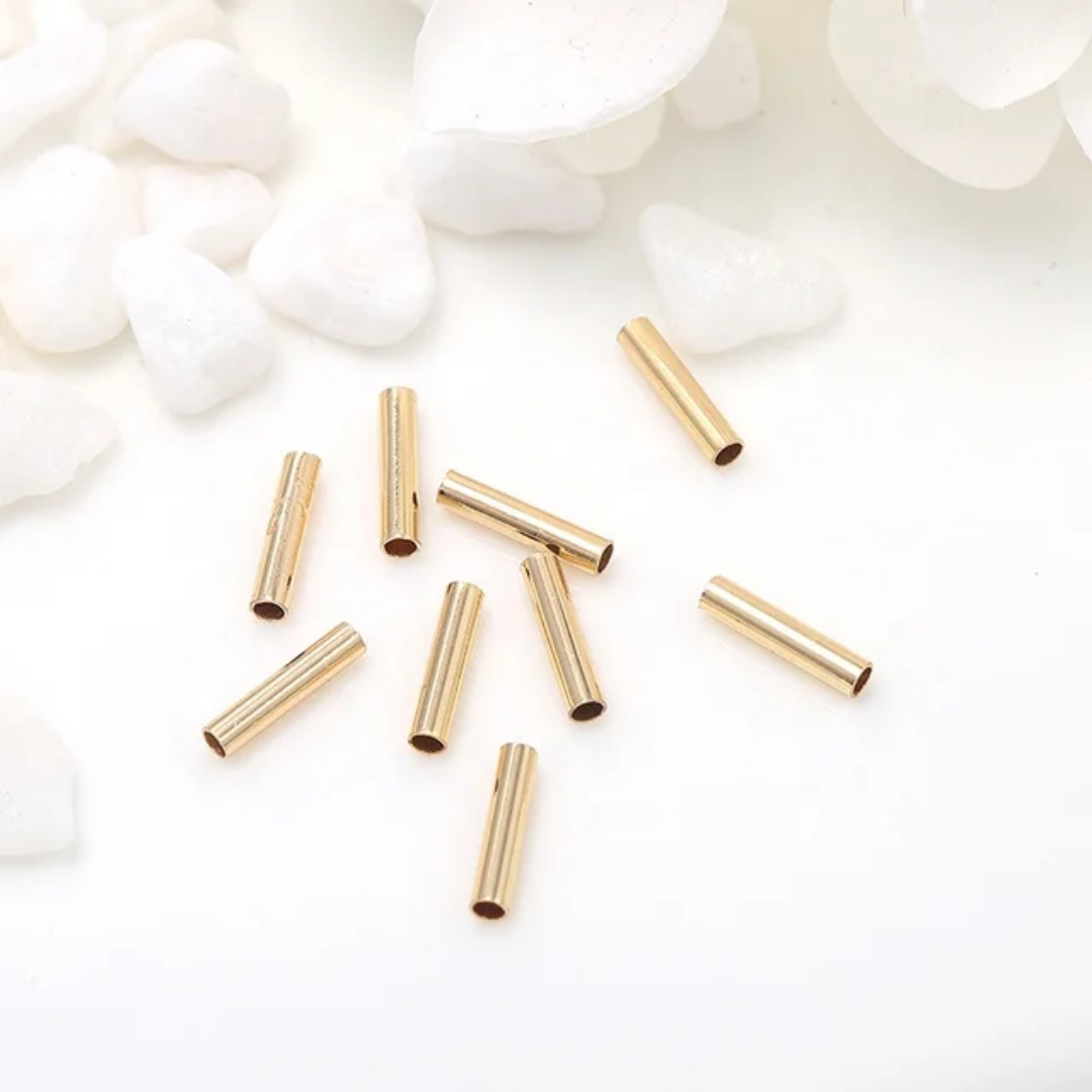 14K Gold Plated Straight Tube - 1 Piece
