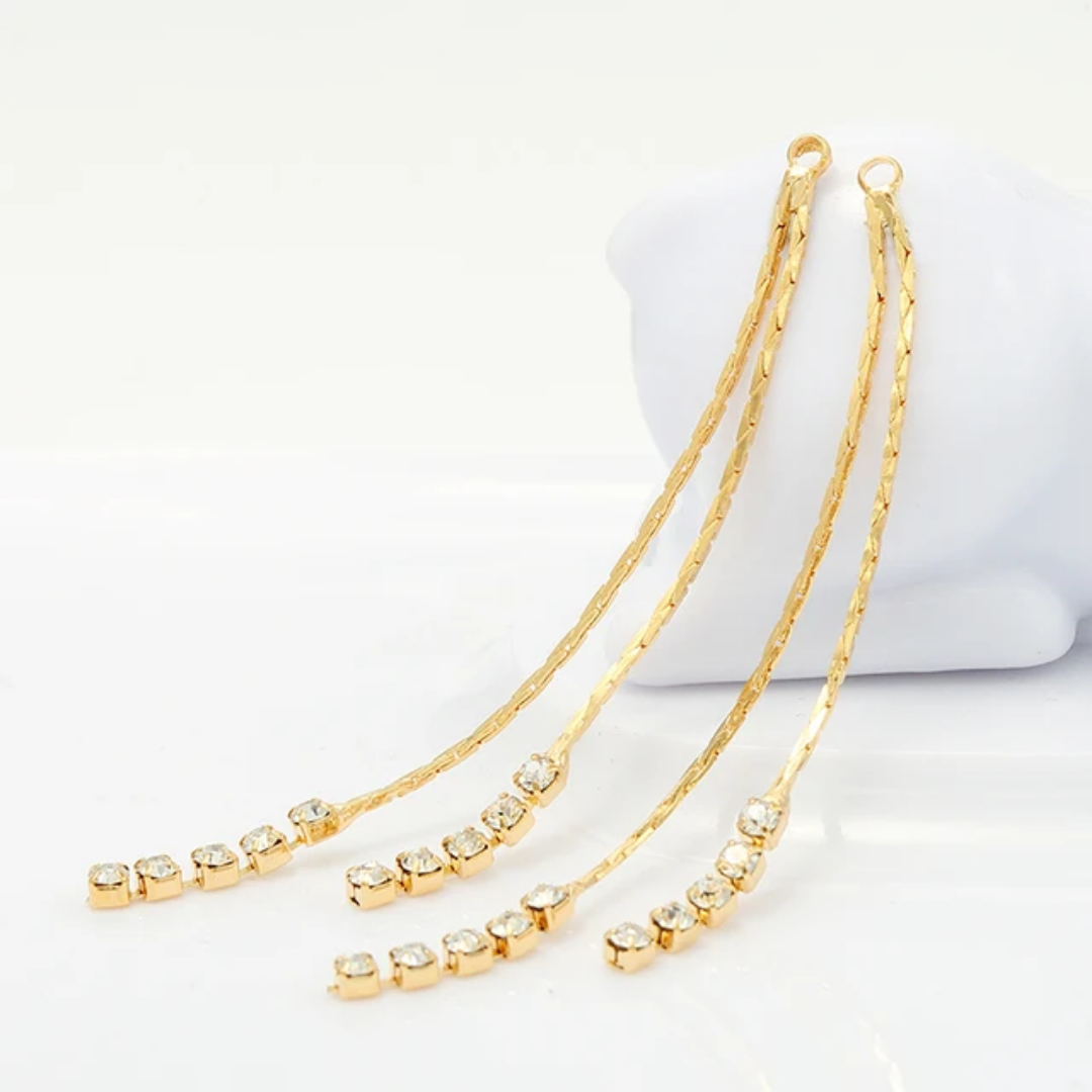 14K Gold Plated Long Tassel Line - 1 Piece