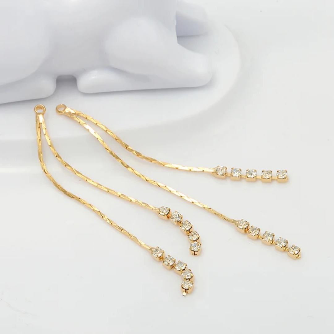 14K Gold Plated Long Tassel Line - 1 Piece