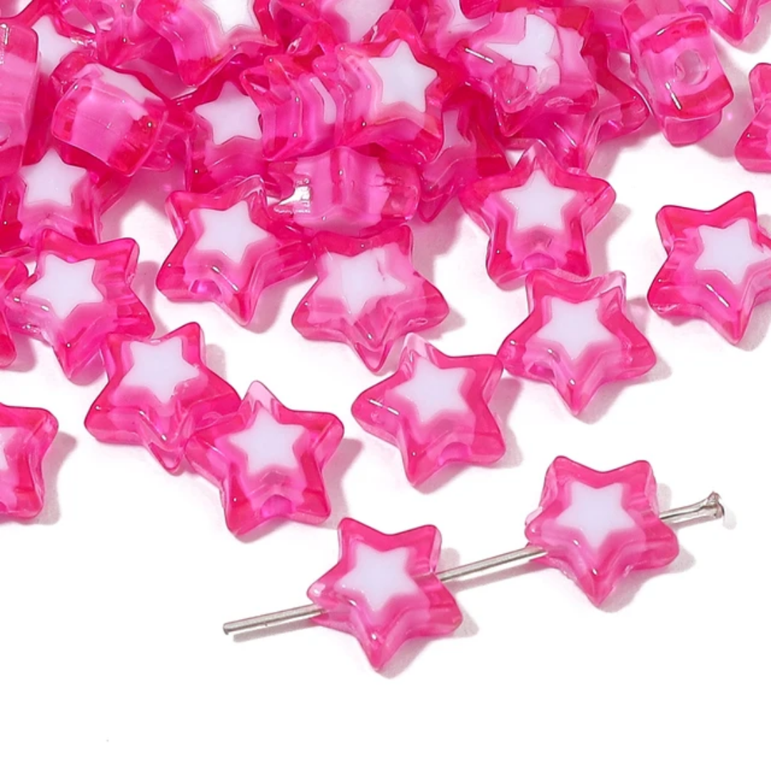 Acrylic Star Bead - 10 Pieces
