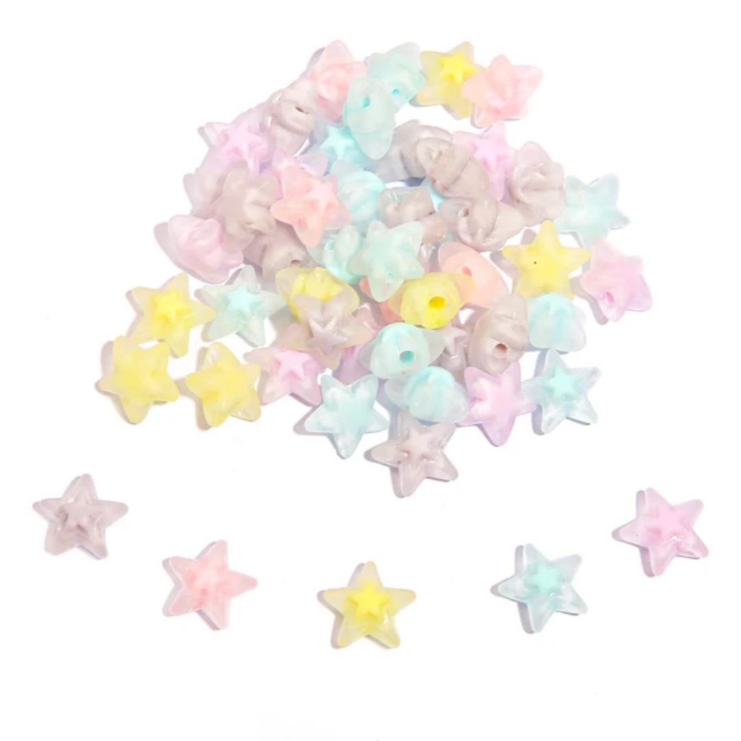 Acrylic Star Bead - 1 Piece