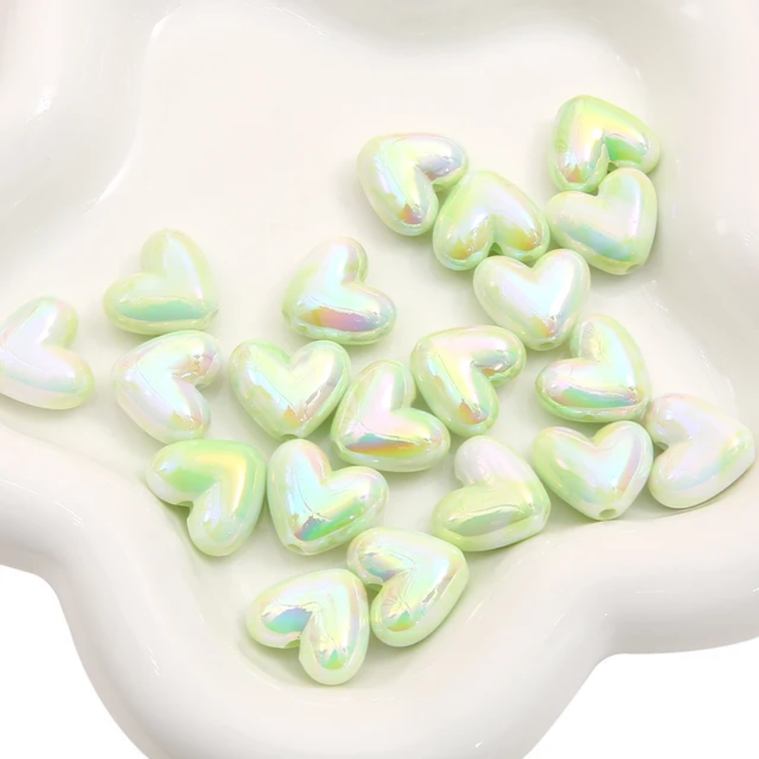 Acrylic Heart Bead - 1 Piece
