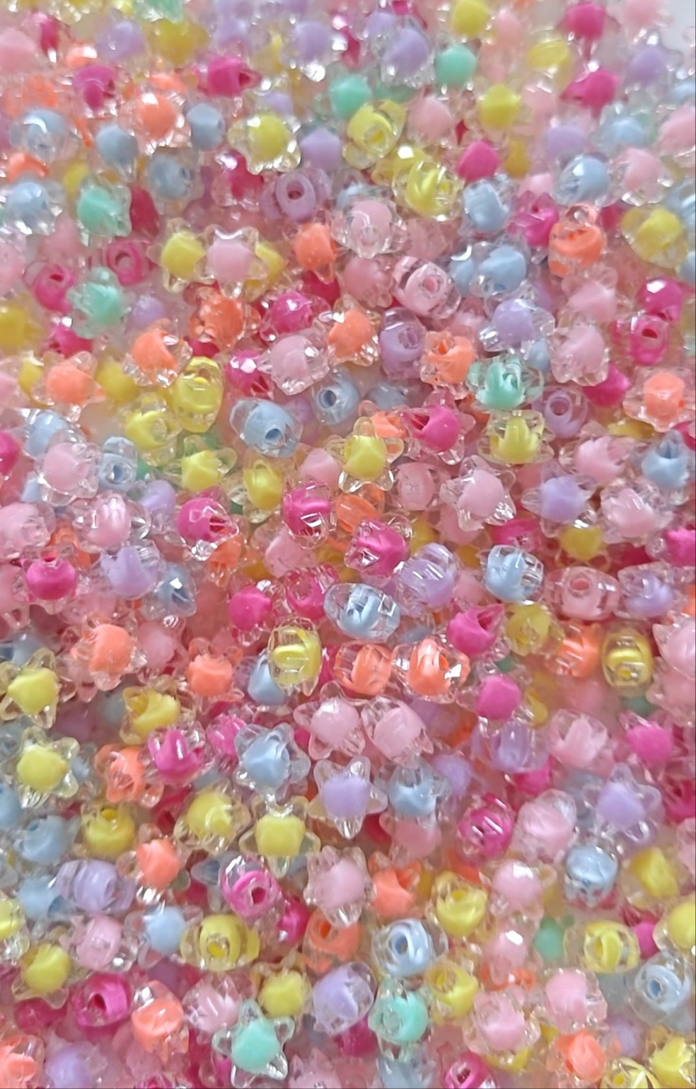 Star Acrylic Beads - 20gms (approx. 40-44 pieces)