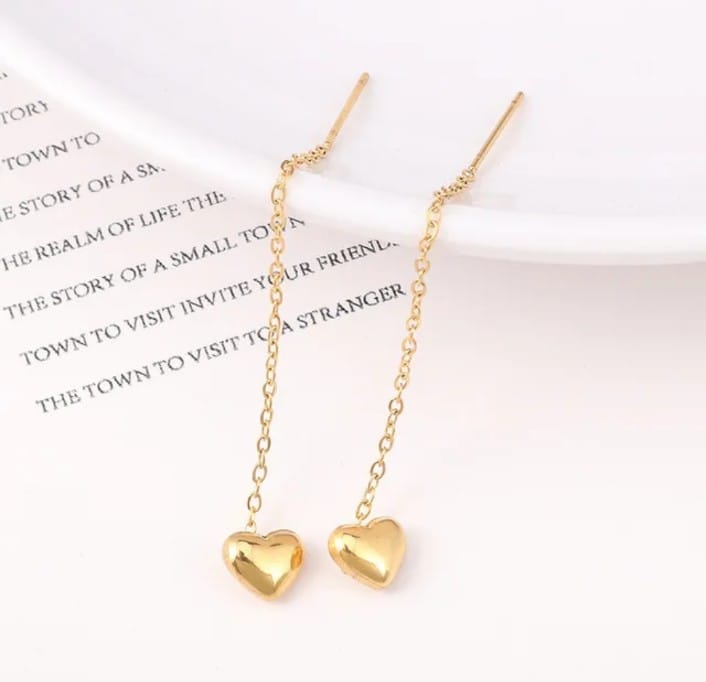 Heart Thread Earring