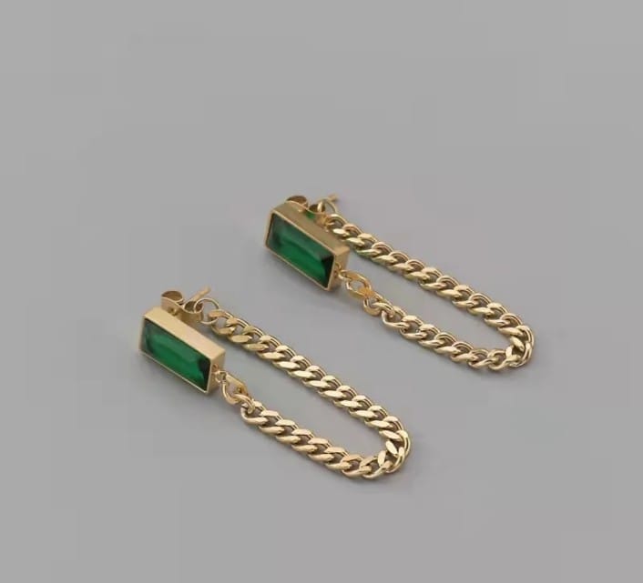 Green Gemstone Earring