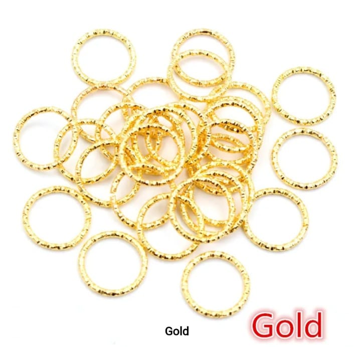 Circle Twisted Open Jump Rings - 5 Pieces