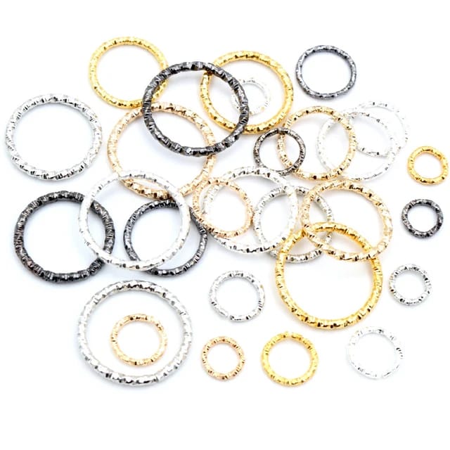 Circle Twisted Open Jump Rings - 5 Pieces
