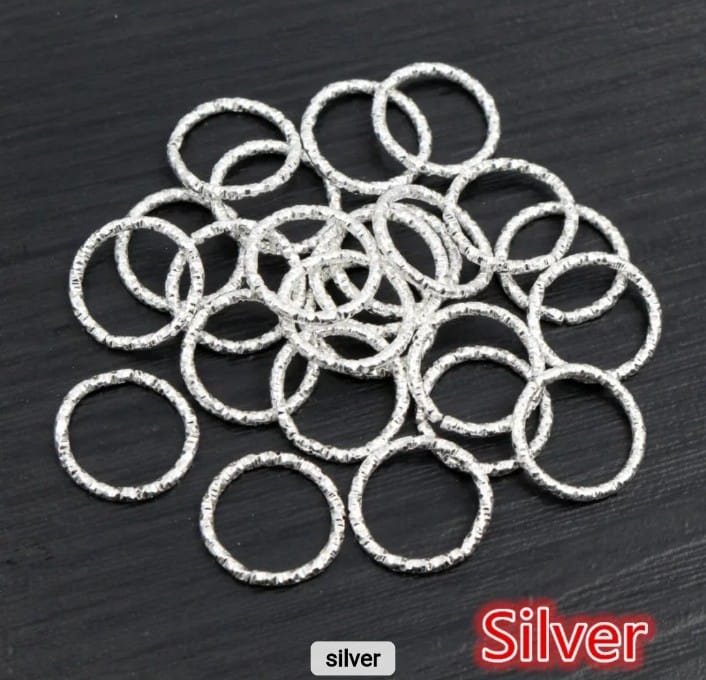 Circle Twisted Open Jump Rings - 5 Pieces