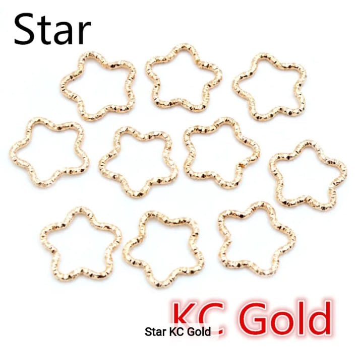 Star Twisted Open Jump Rings - 5 Pieces