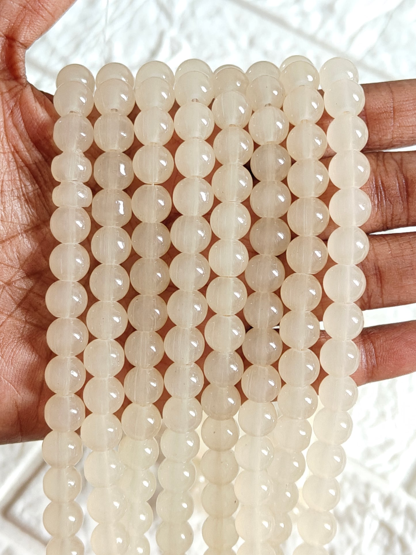 Jelly Beads Cream - approx. 100 beads