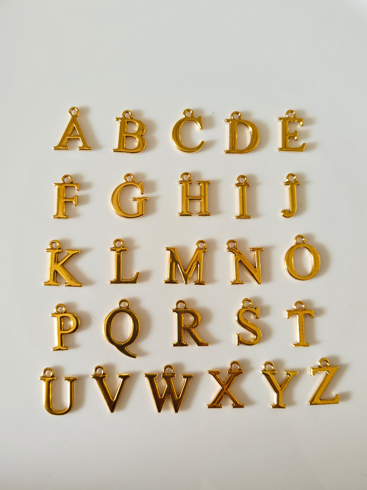 Metal Alphabet Charm - 1 Piece
