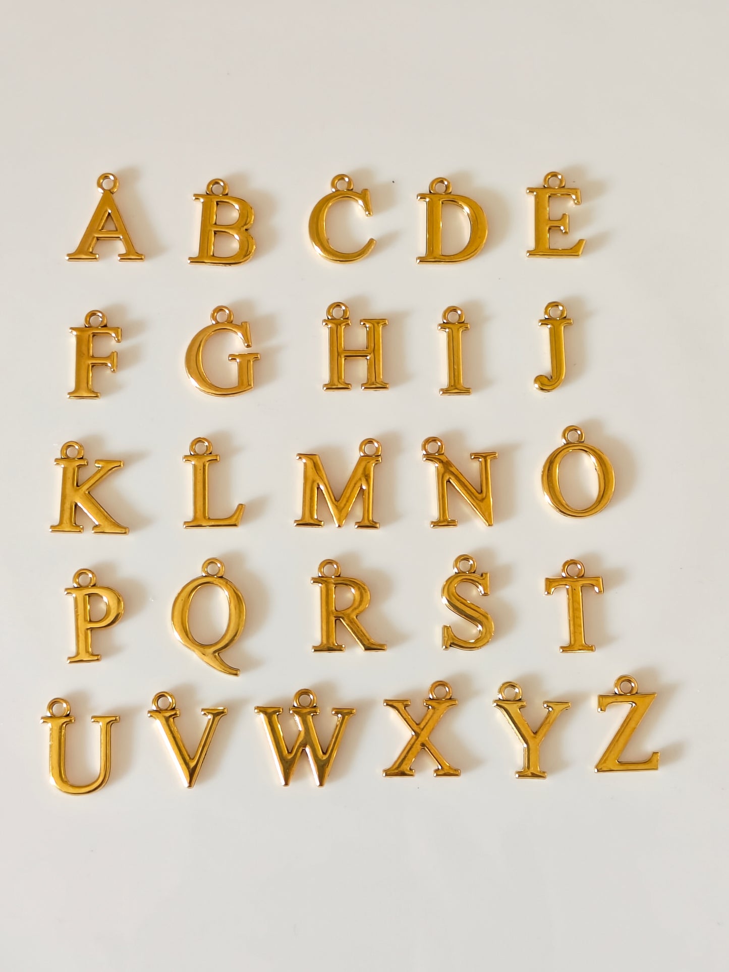 Metal Alphabet Charm - 1 Piece