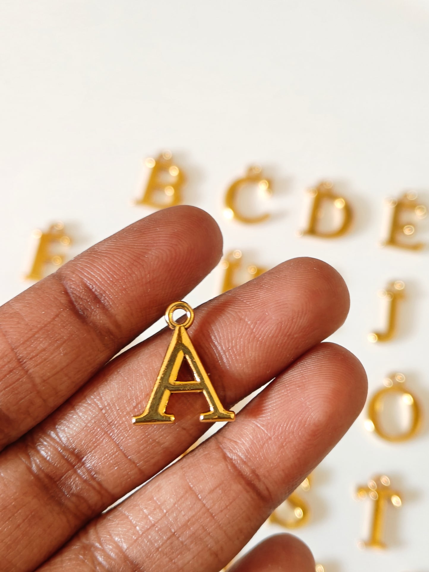 Metal Alphabet Charm - 1 Piece