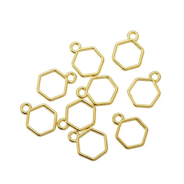 Hexagon Bezel with hole - 1 Piece