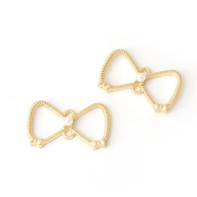 Bow Gold Charm