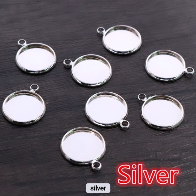 Round Pendant Blank Base - 1 Piece