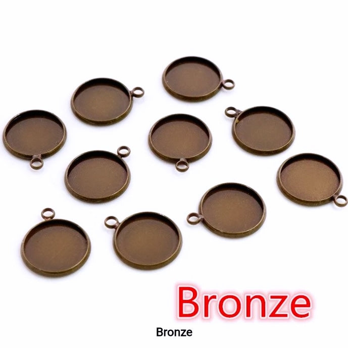 Round Pendant Blank Base - 1 Piece