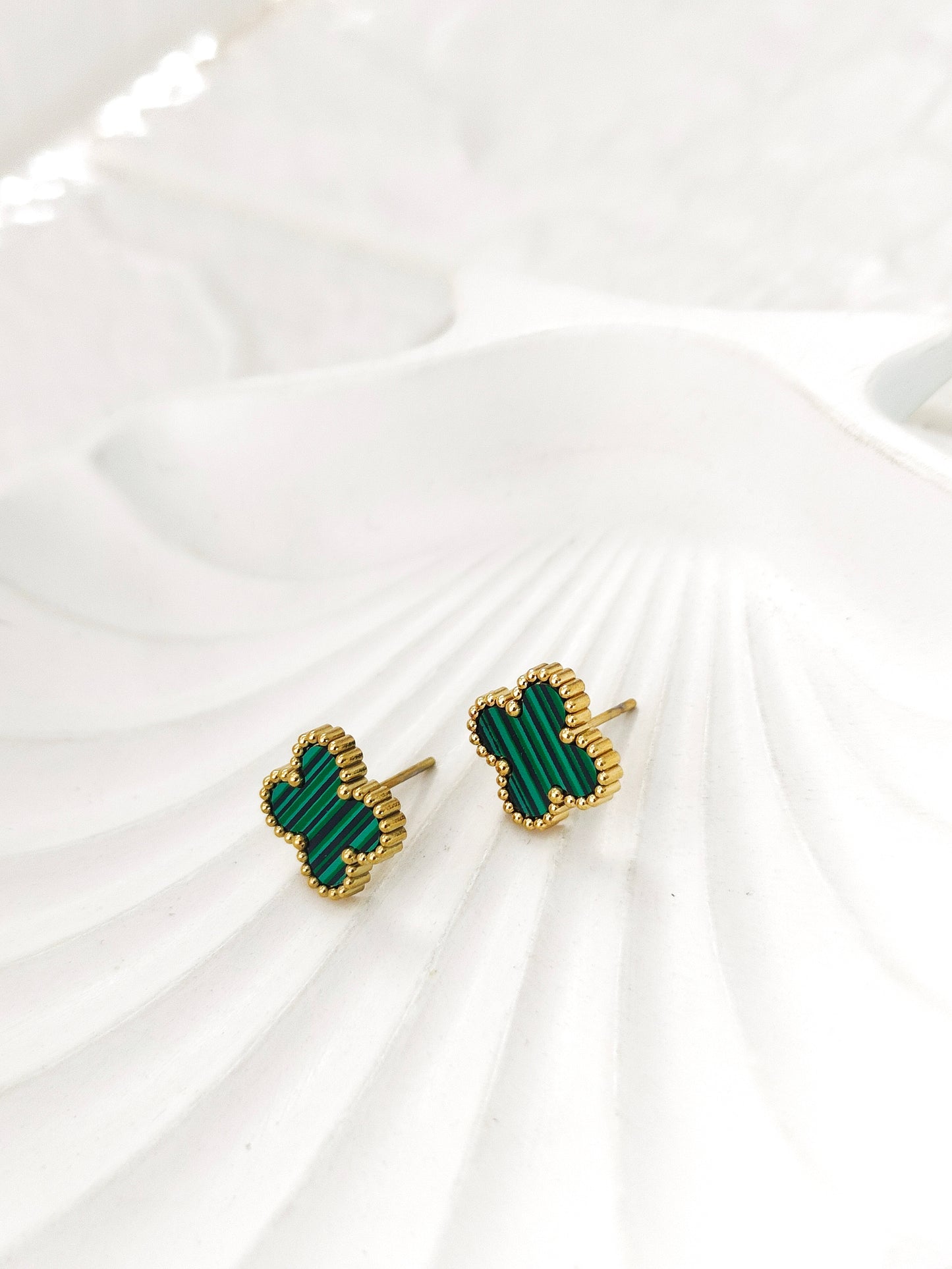 Clover Green Earring